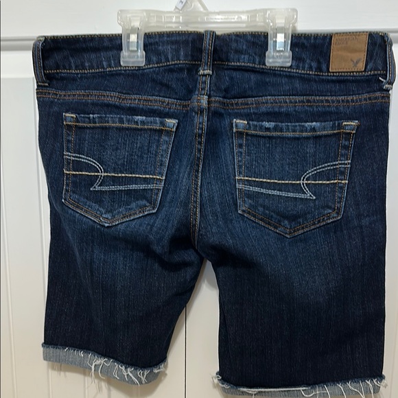 American Eagle Outfitters Dark Blue Jean Shorts - Picture 2 of 4